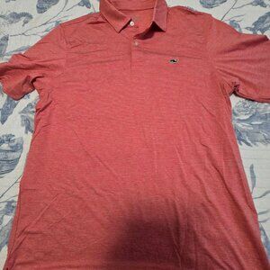 Vineyard Vines Shirt Mens Large Performance Polo - Red -  Free Shipping